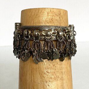 VTG Sterling Silver 925 XXS Cha Cha Hinged Pin Closure Round Bangle Bracelet